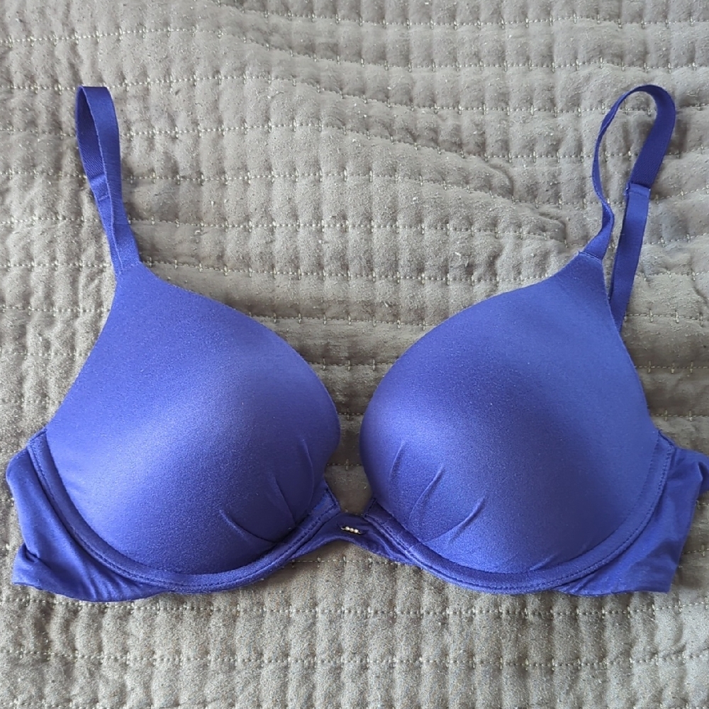 Victoria's Secret Fabulous Plunge Pushup Bra 34c - Midnight